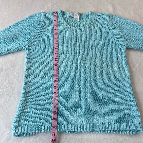 United Knitwear Vintage powder Blue Sweater Women's size Small Medium - Picture 5 of 8